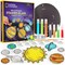 Kids Window Art Kit - Stained Glass Solar System Arts & Crafts Kit with Glow in The Dark Planets, Use as Window Suncatchers, Hanging Decor from Ceiling, Mobile, Space Room Décor